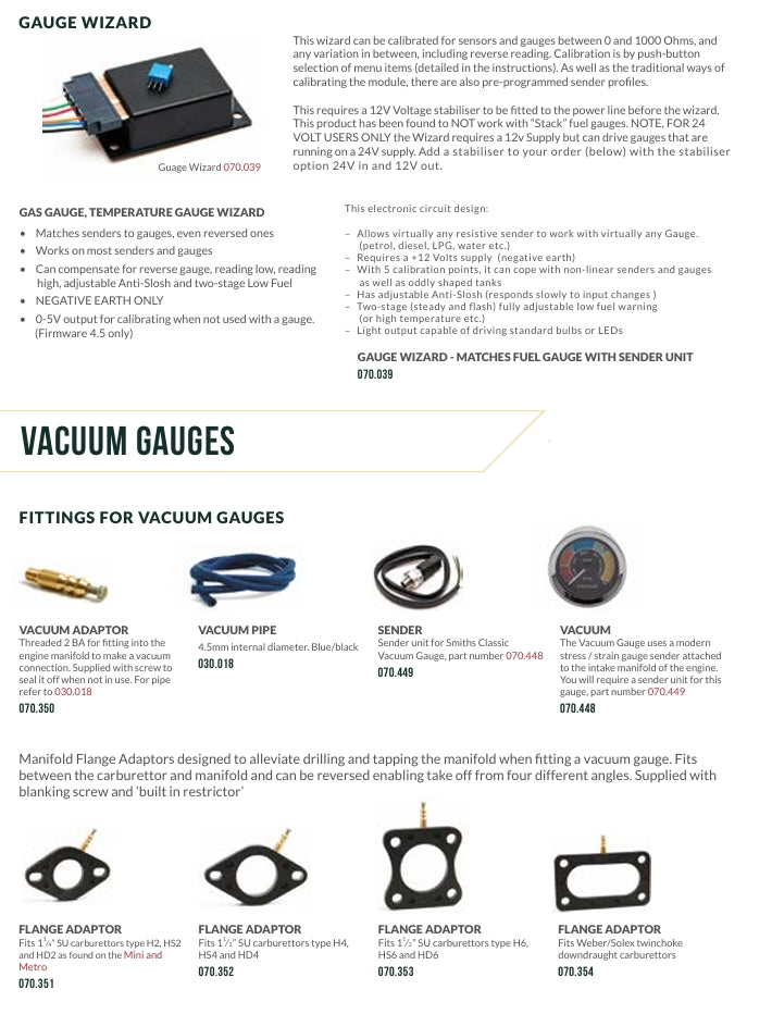 GAUGES COLLECTION CATALOGUE