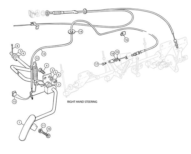 138490POLK ACCELLERATOR PEDAL AND LINKAGE BUSH KIT TRIUMPH