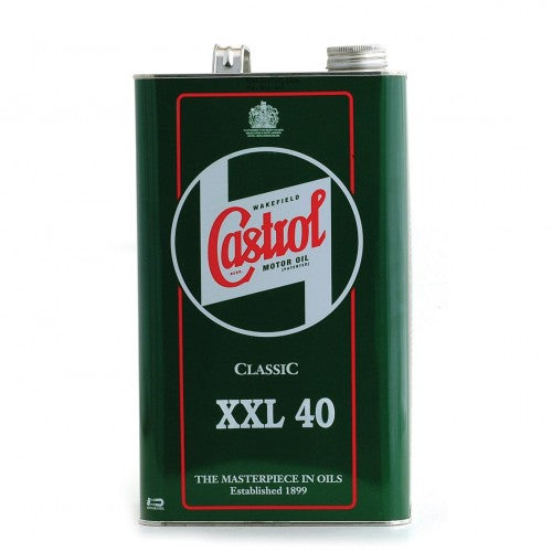 Castrol Classic Engine Oil XXL40 SAE40 in a 1-gallon container, showcasing the label and packaging design.