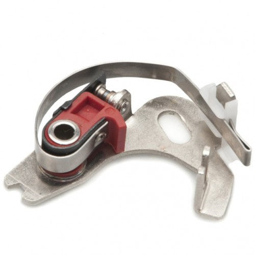 JLM9521 contact points for Lucas 43D and 45D distributors, showing detailed metal components and wiring.